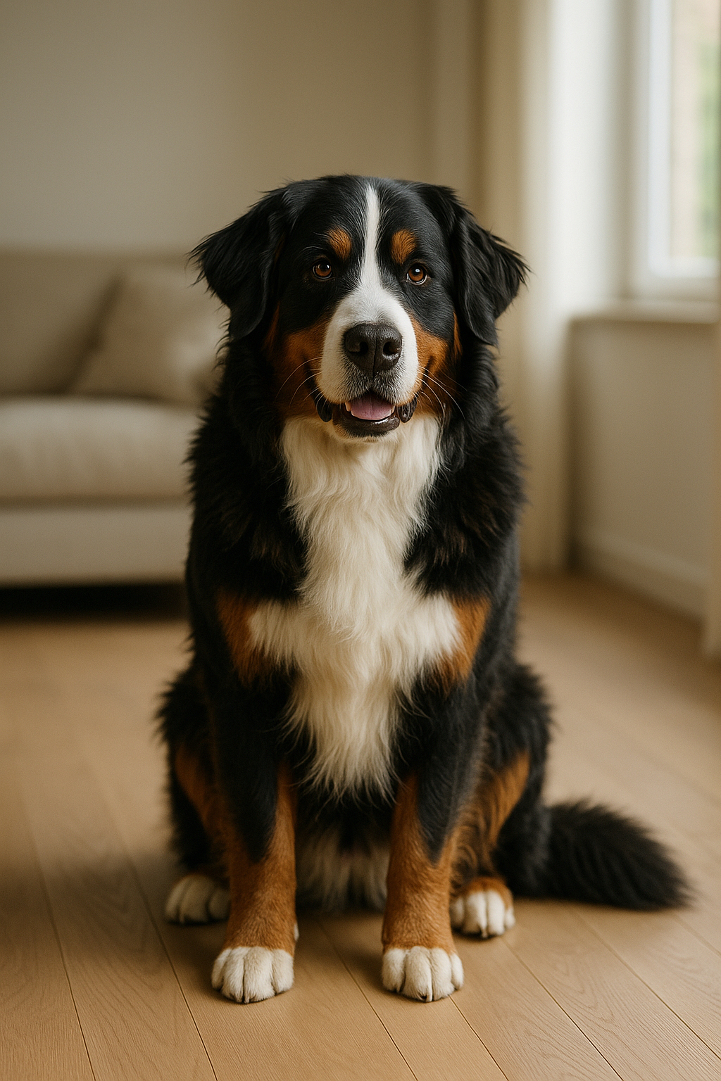 Berner Sennenhund – Hund Rasse Foto (KI-generiertes Bild)