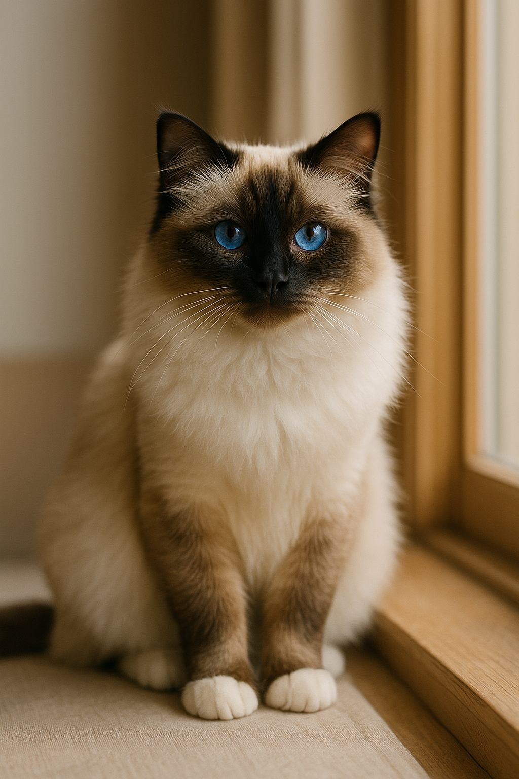 Heilige Birma – Katze Rasse Foto (KI-generiertes Bild)