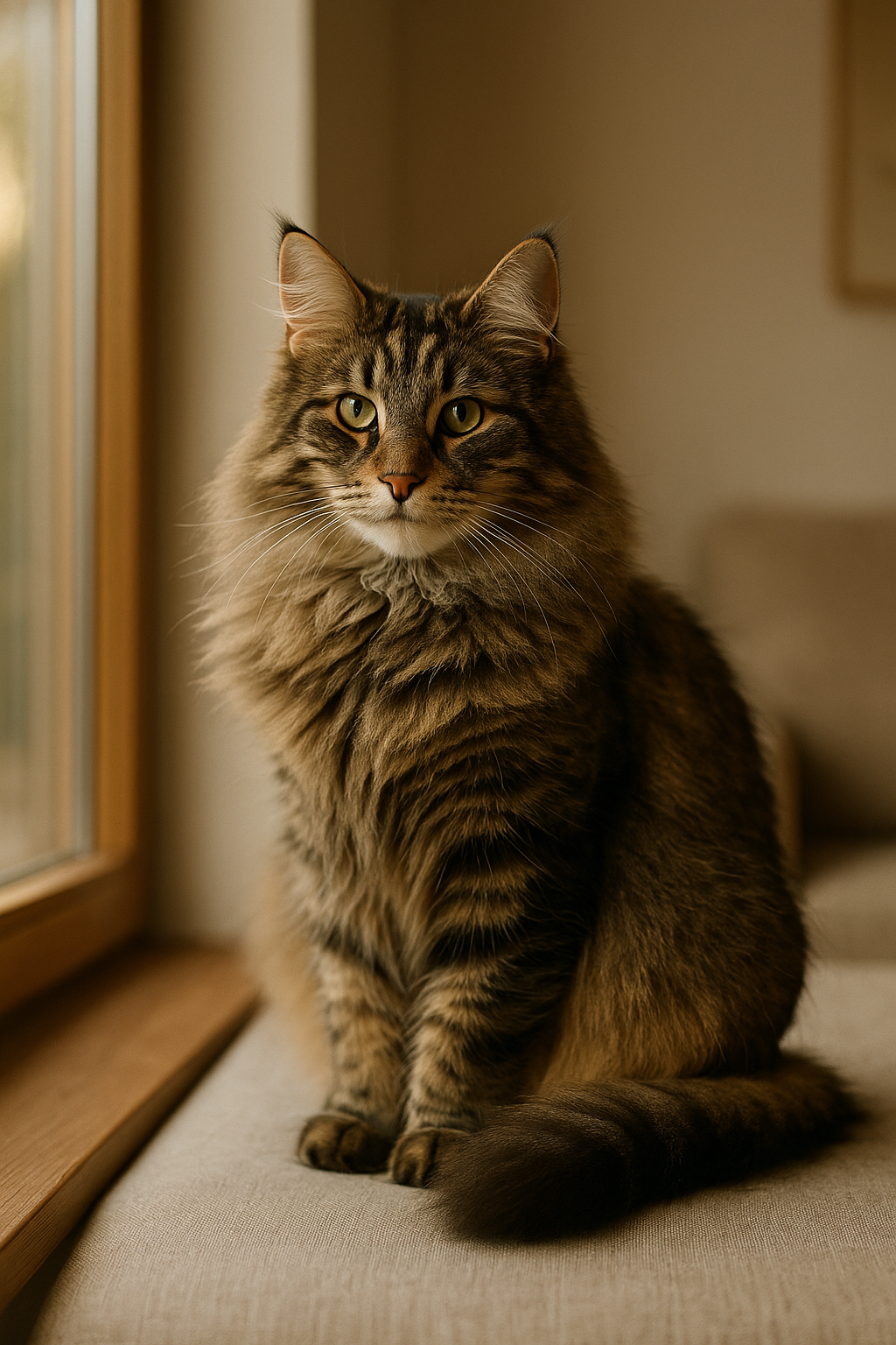 Norwegische Waldkatze – Katze Rasse Foto (KI-generiertes Bild)