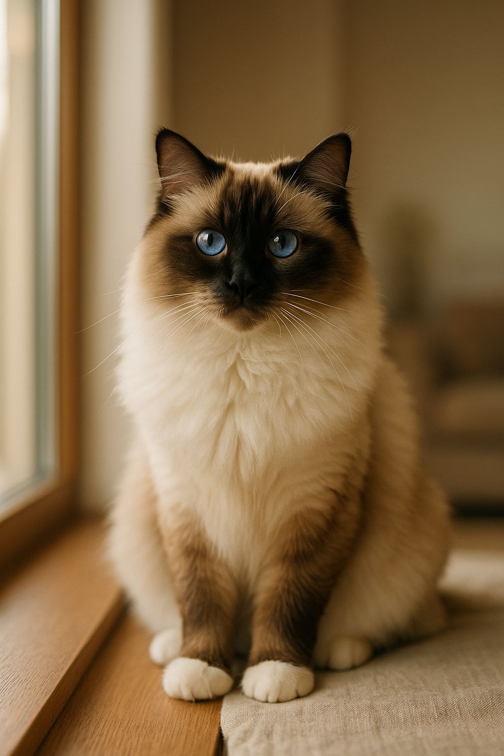 Ragdoll – Katze Rasse Foto (KI-generiertes Bild)