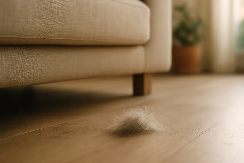 Tierhaare auf Bett (Alltag)